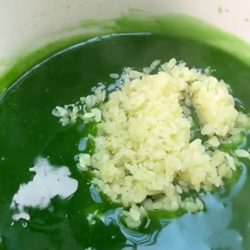 Step 3 Cooking green sticky rice Green sticky rice yogurt (Recipe shared from Tiktok Cooking with TasteVN)