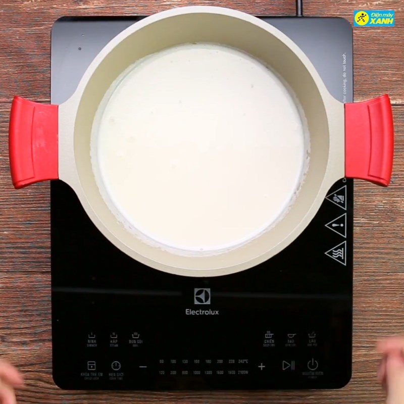 Step 2 Cook coconut milk Grass jelly coconut milk