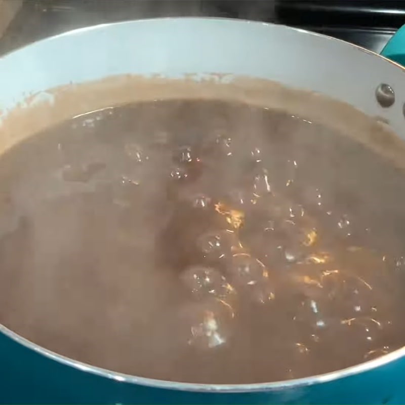 Step 3 Cooking Pudding Black Bean Pudding with Sago Flour