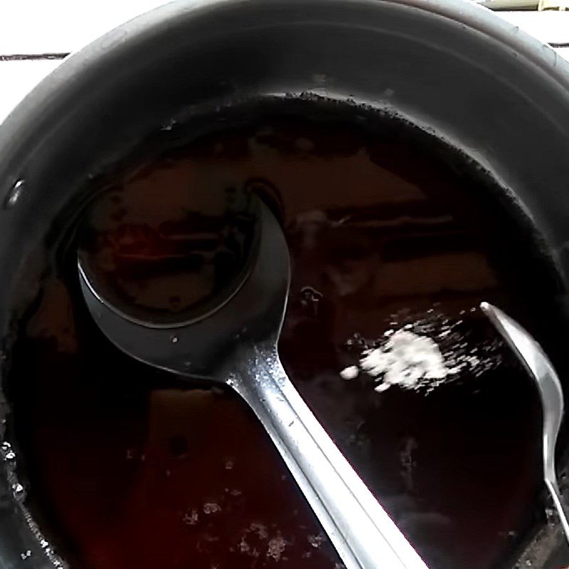 Step 3 Cook the mixture of rose syrup using fresh roses