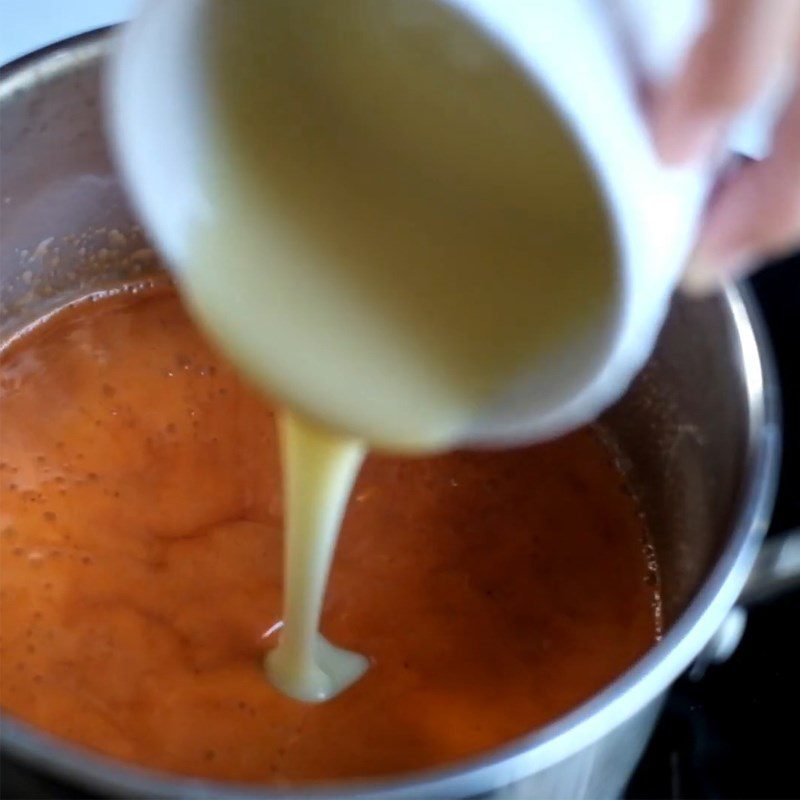 Step 2 Cook the milk tea mixture Blended milk tea