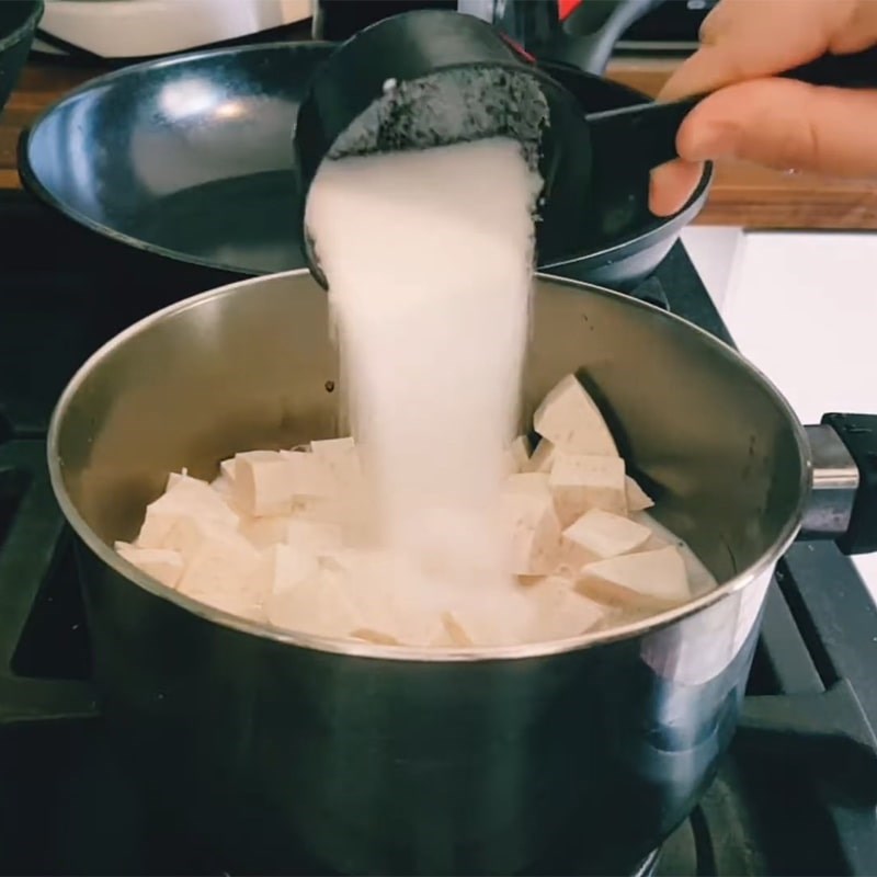 Step 3 Cook Taro Taro and Green Bean Dessert