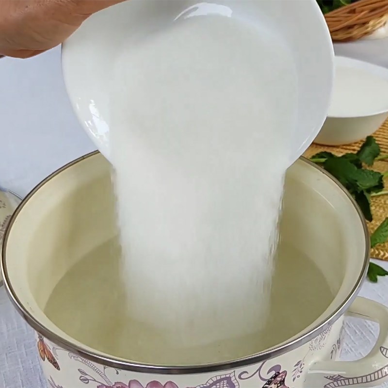 Step 2 Cook the Sugar Water for Mint Syrup