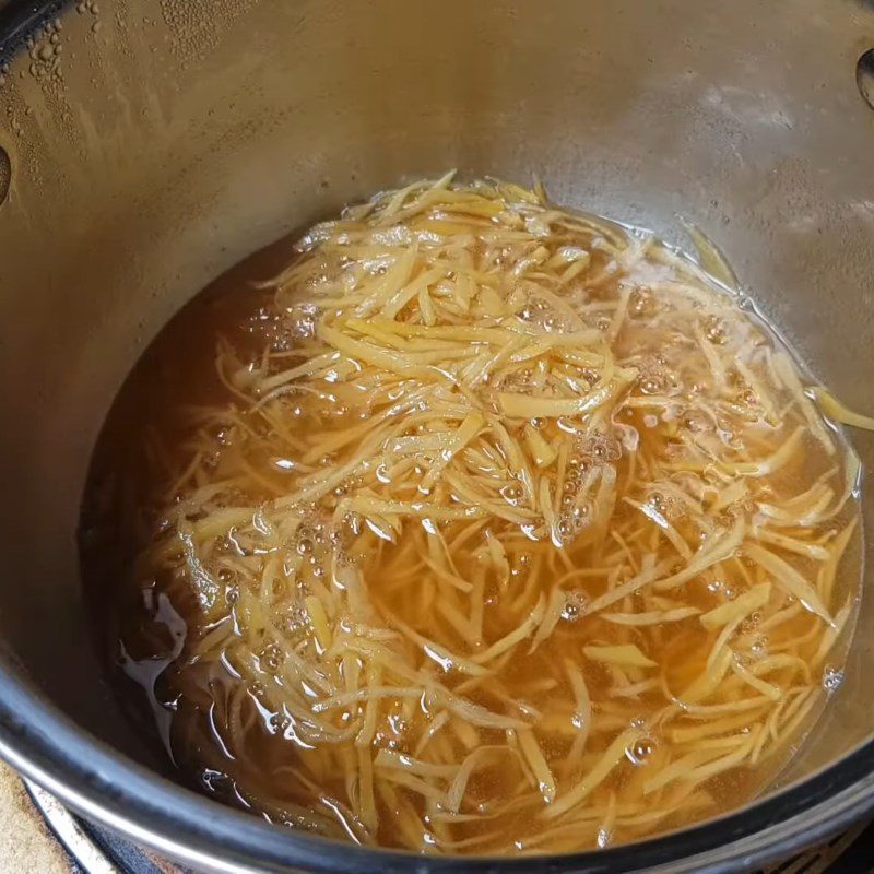 Step 2 Cook ginger sugar water herbal tea