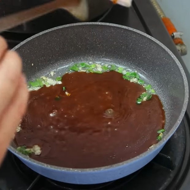 Step 6 Cooking Char Siu Sauce Sticky Rice with Char Siu
