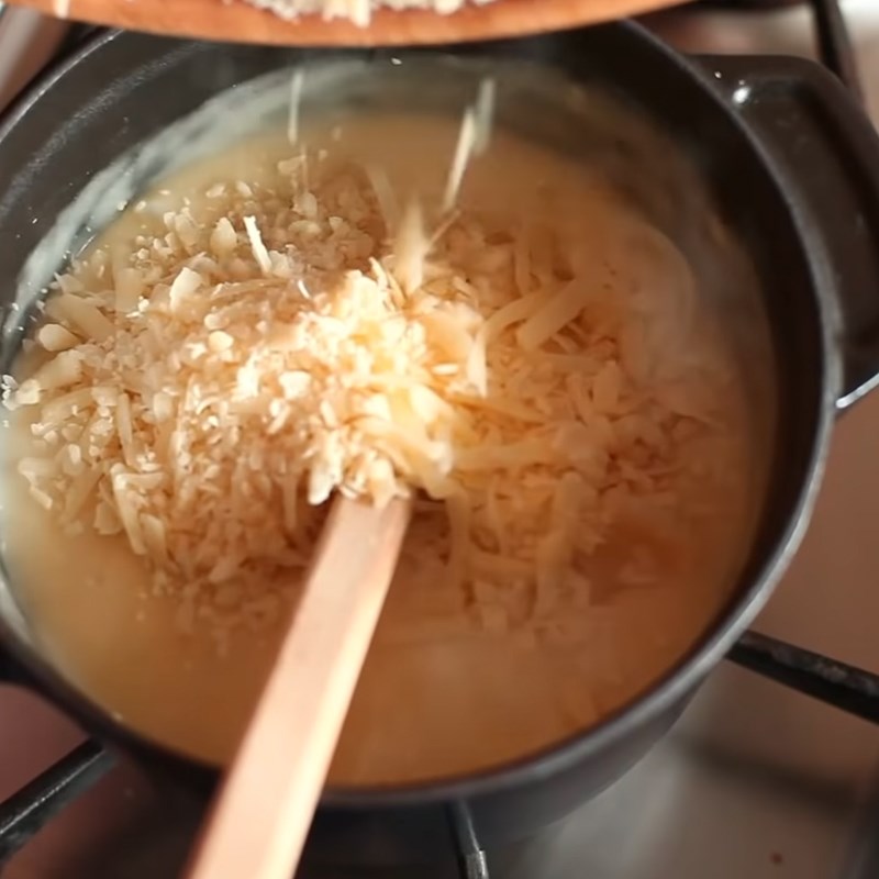Step 3 Cook cheese for Cheese Fondue
