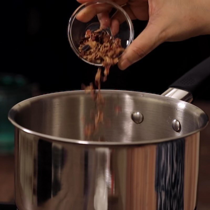 Step 2 Making rose syrup Rose syrup with rose essential oil