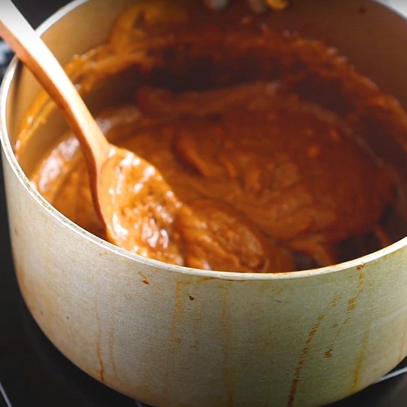 Step 2 Cook the peanut butter sauce Udon noodles with peanut butter sauce