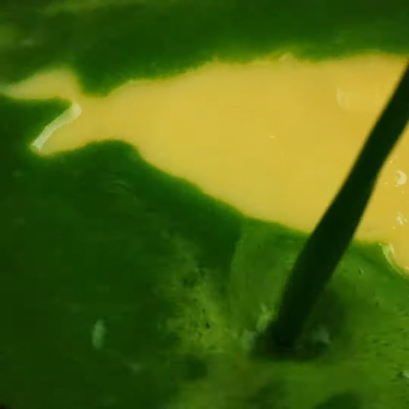 Step 3 Cooking the milk Mung bean milk with pandan leaves