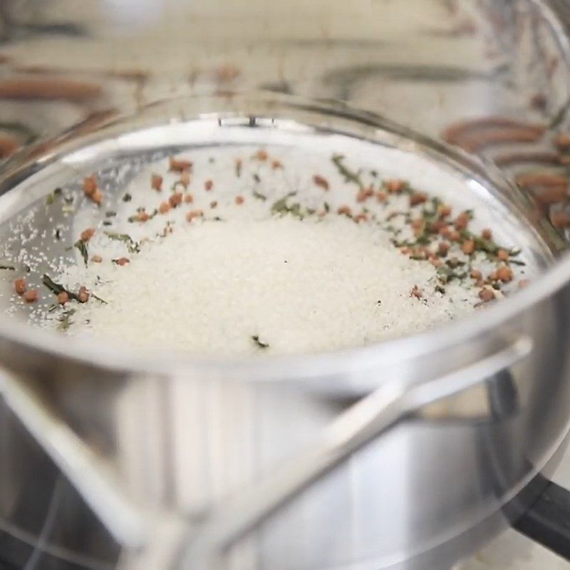 Step 1 Cook roasted rice tea with coconut cream Roasted Rice Milk Tea with Coconut Cream