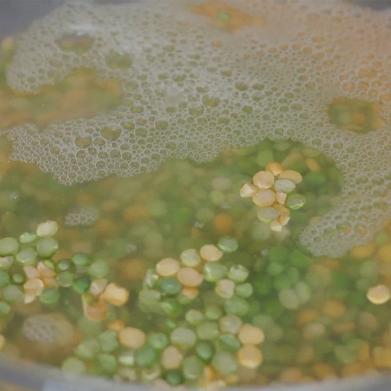 Step 1 Soak green peas Cold cut pea soup