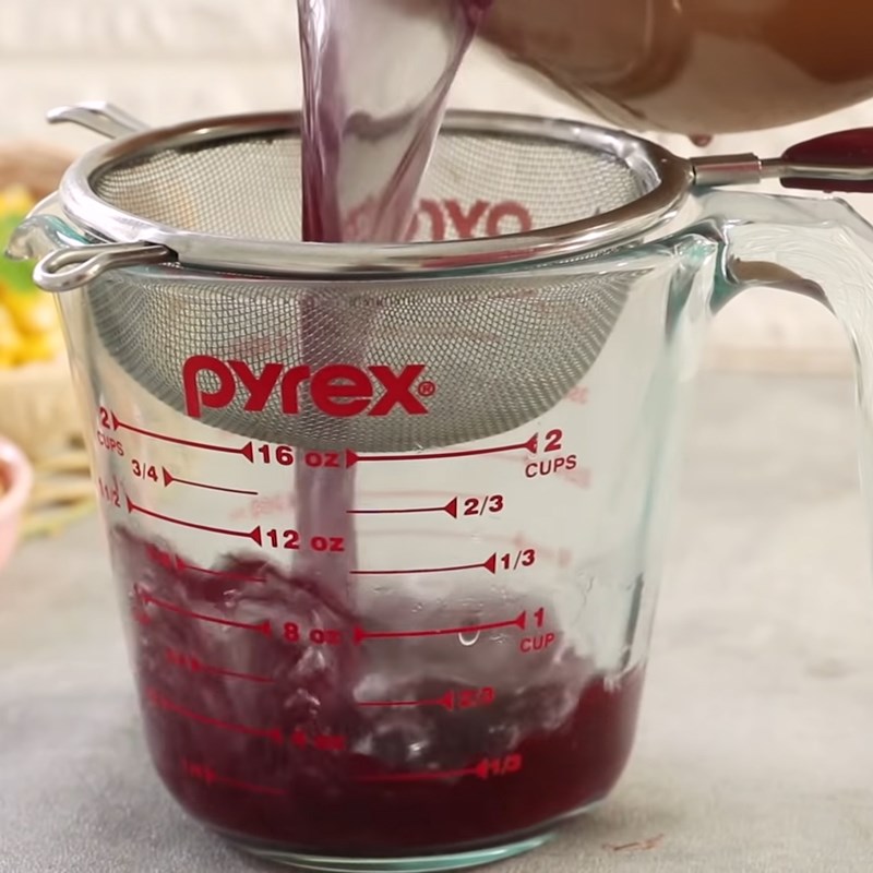 Step 1 Soak sticky rice with butterfly pea flower water Thai Coconut Sticky Rice Ice Cream