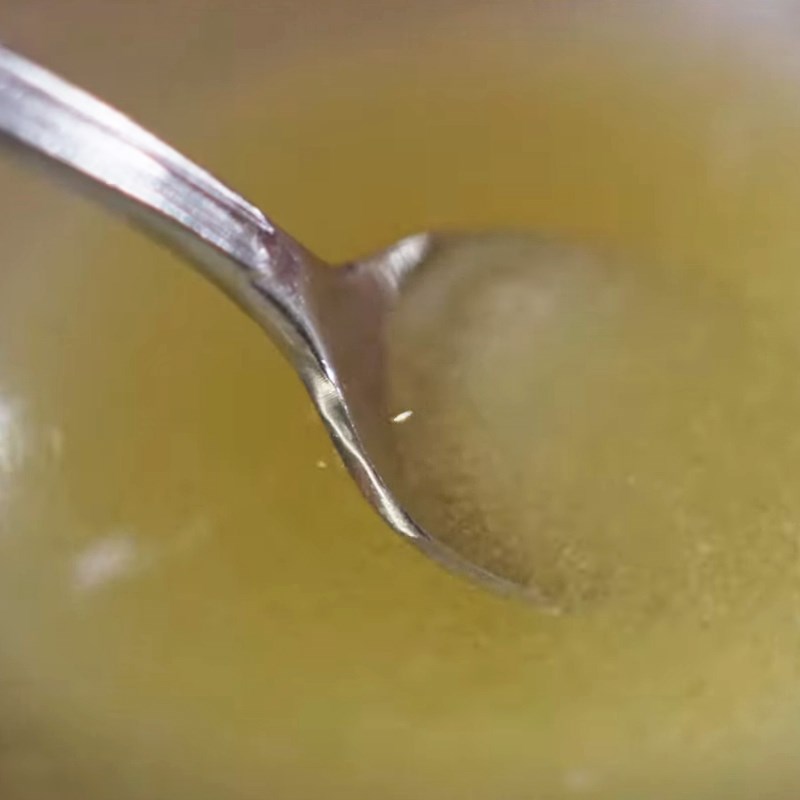 Step 1 Soak the gelatin for Eggless Green Tea Mousse