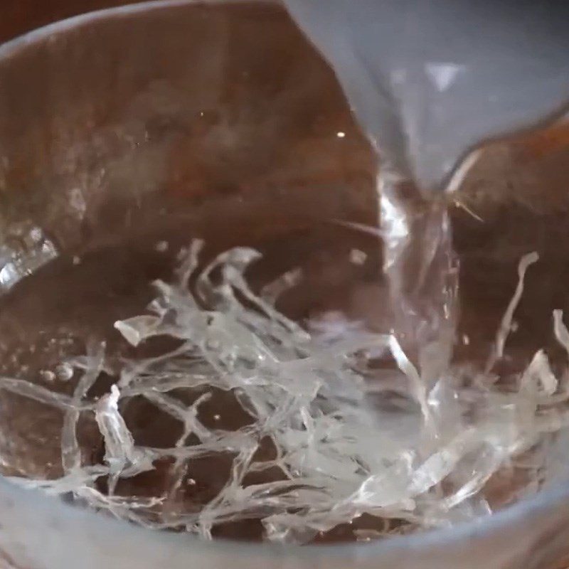 Step 2 Soak Gelatin Almond Tofu