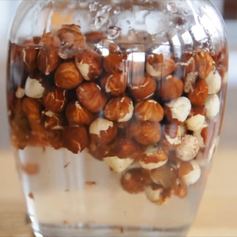 Step 1 Soak hazelnuts for Chocolate Hazelnut Milk