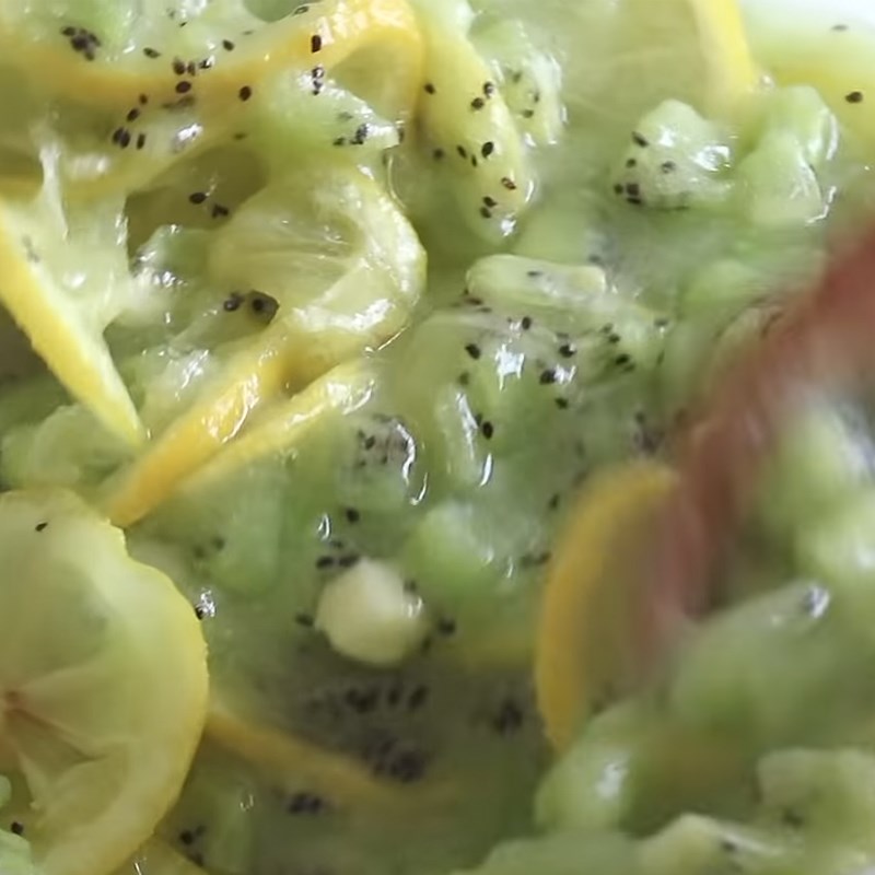 Step 2 Soak kiwi and lemon Kiwi lemon soda