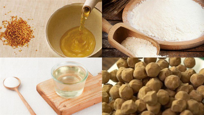 Ingredients for roasted rice milk tea