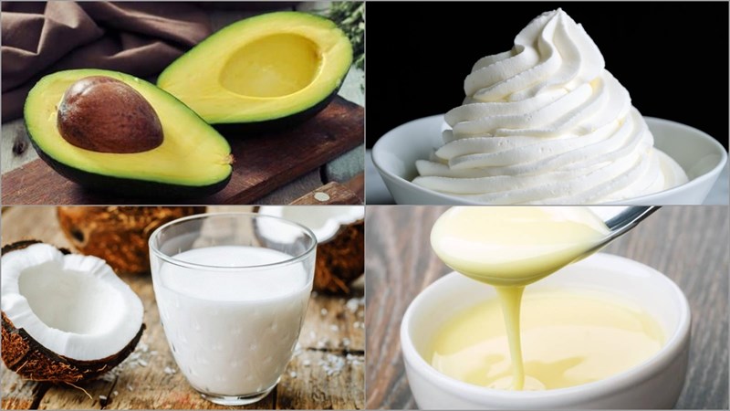 Ingredients for coconut avocado ice cream