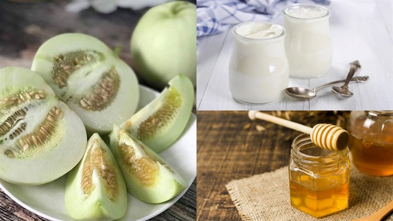 Ingredients for melon smoothie