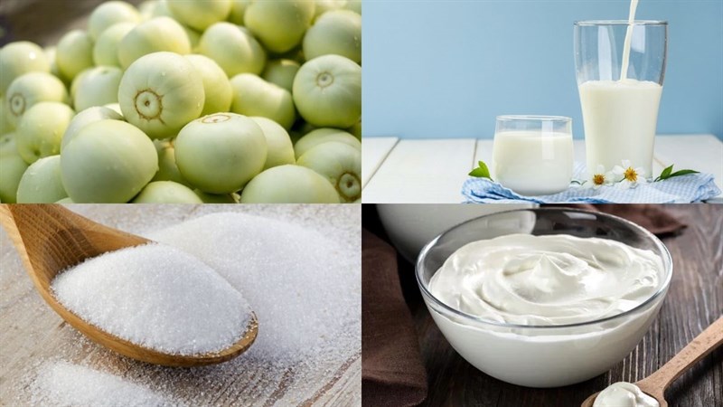Ingredients for melon smoothie