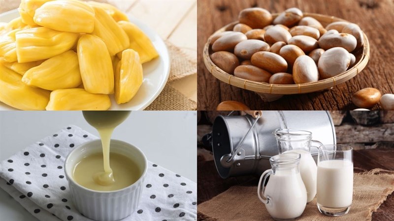 Ingredients for jackfruit seed milk dish