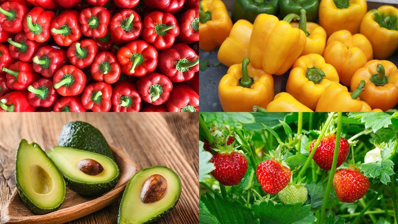 Ingredients for bell pepper smoothie