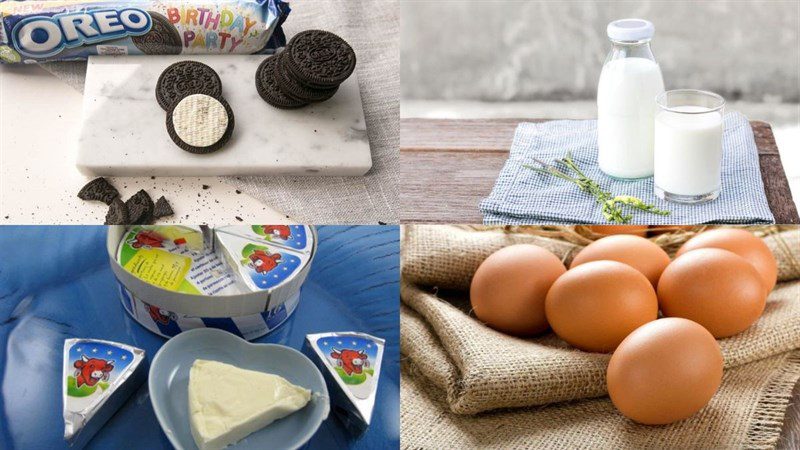 Ingredients for Oreo Doraemon pancakes