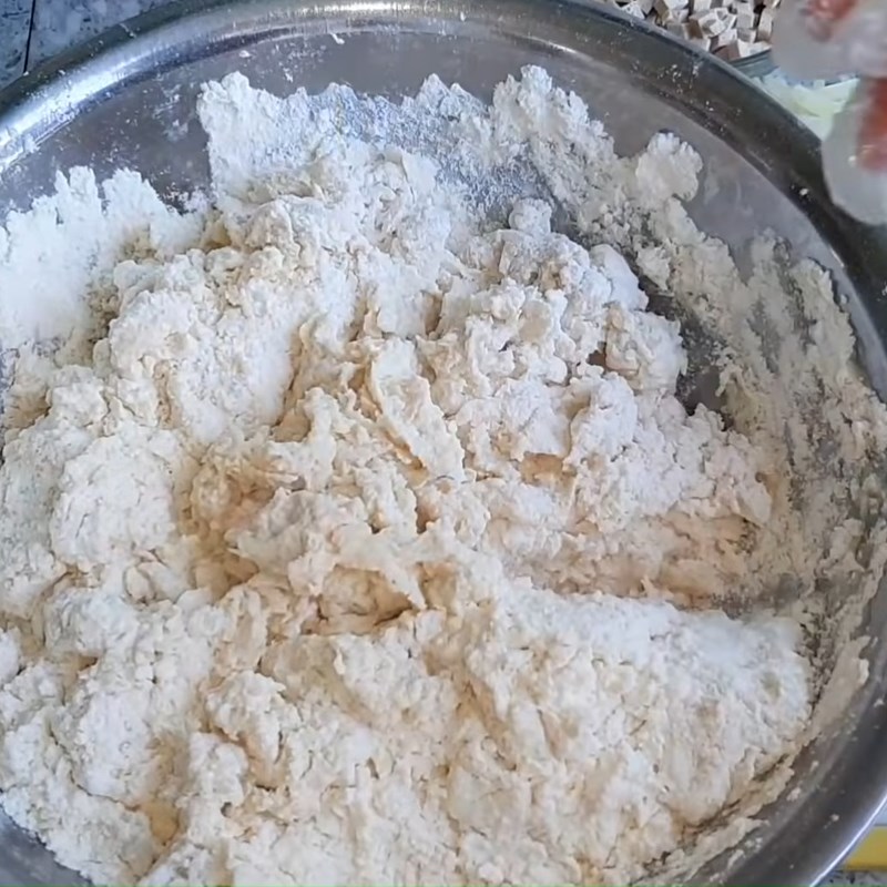 Step 1 Kneading the dough for Fried Vegetarian Bao