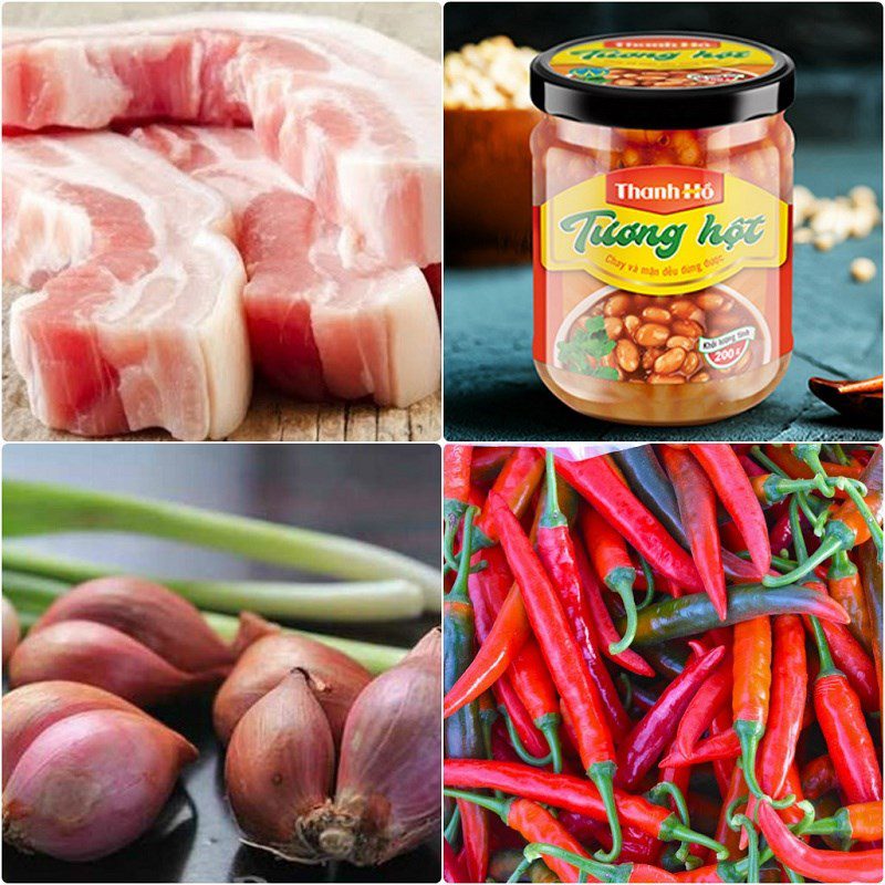 Ingredients for braised pork with fermented soybeans