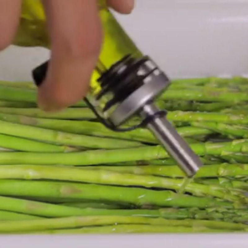 Step 2 Grill asparagus Grilled asparagus with garlic