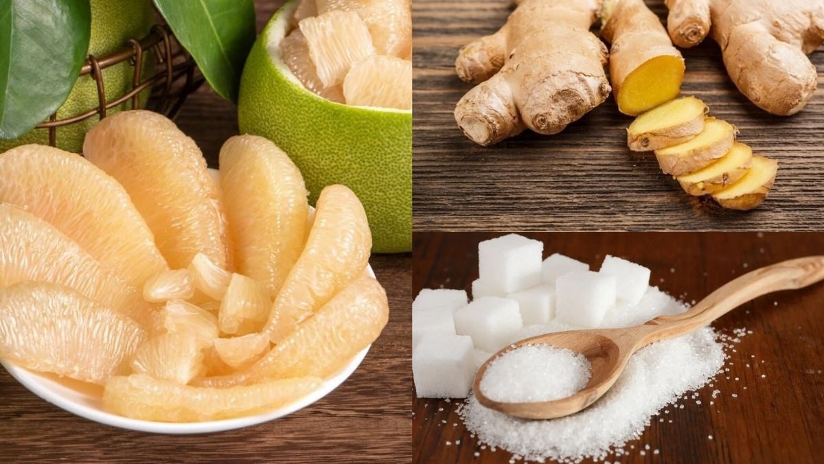 Ingredients for grapefruit juice