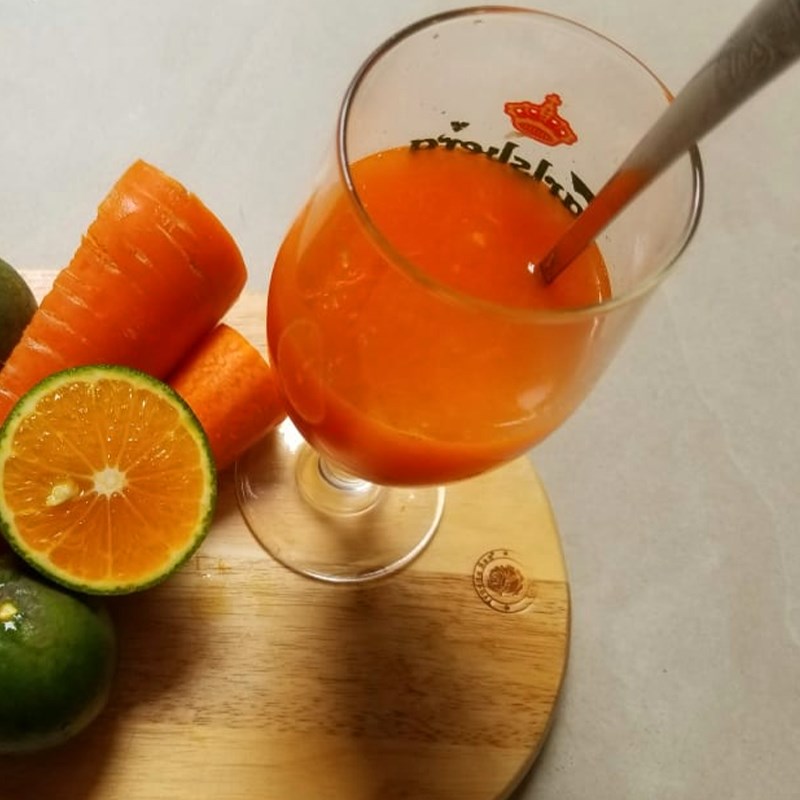 Step 4 Final product Carrot orange juice