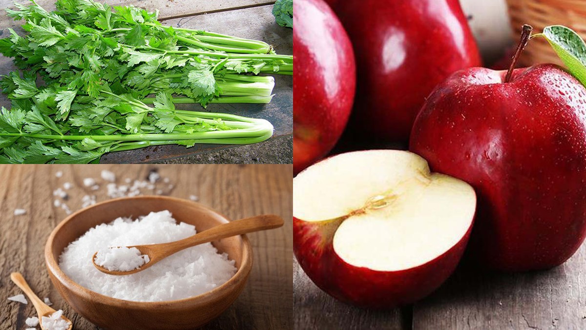 Ingredients for celery apple juice