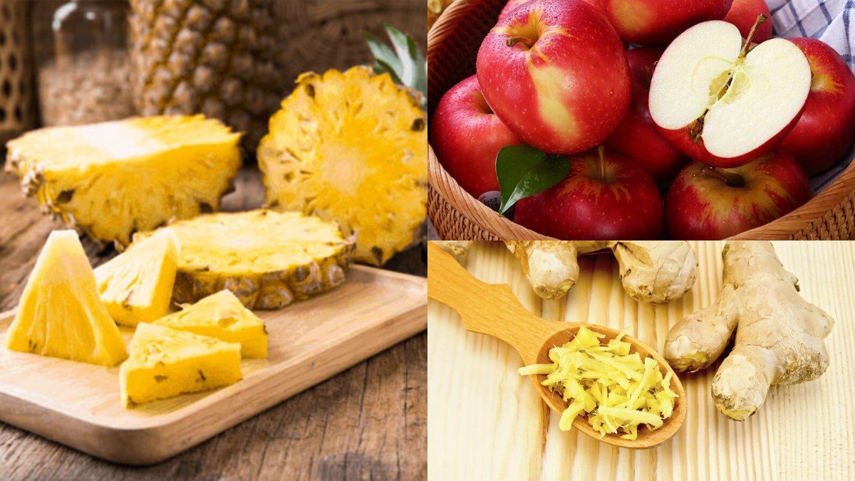 Ingredients for pineapple juice dish