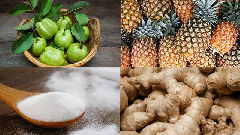 Ingredients for guava juice