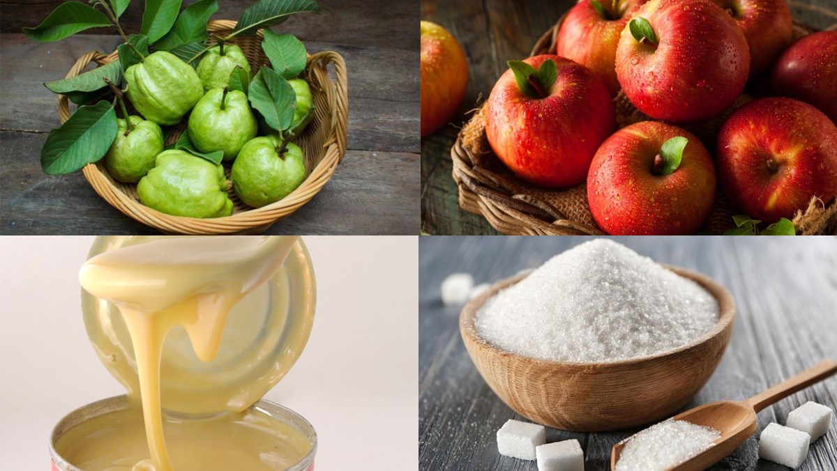 Ingredients for guava apple juice