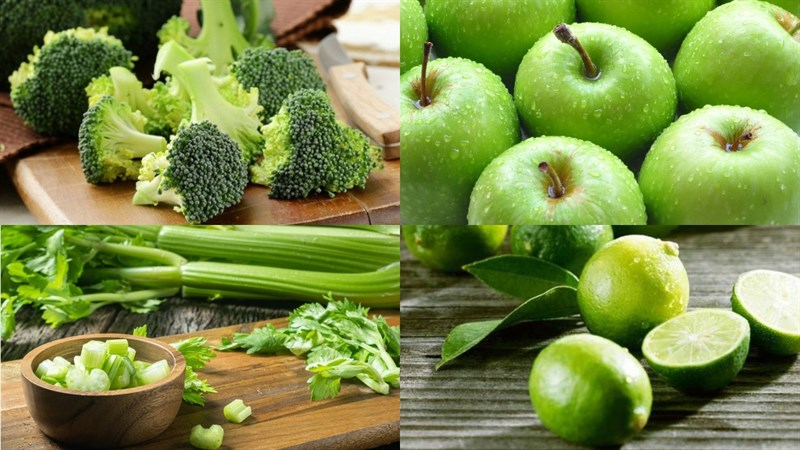 Ingredients for broccoli juice