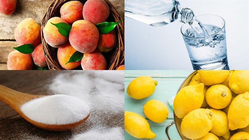 Ingredients for peach juice (peach juice)