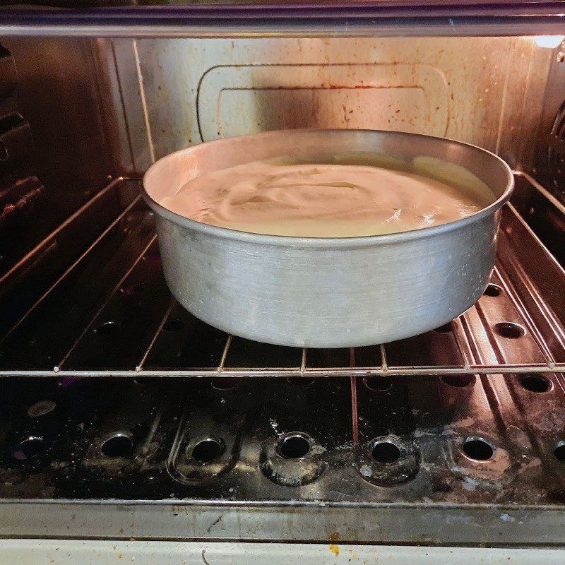 Step 4 Baking the Fresh Orange Sponge Cake
