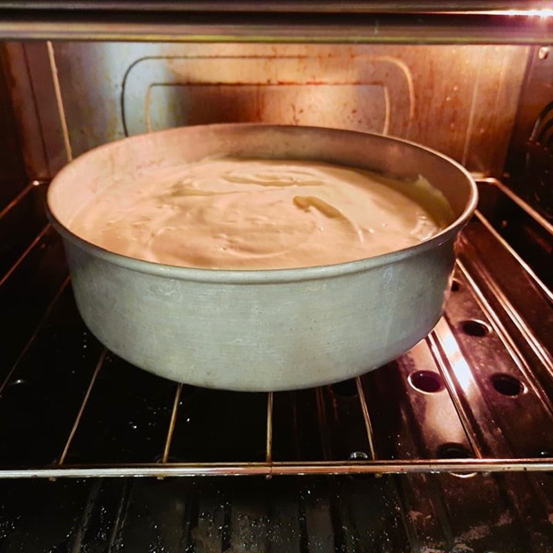 Step 5 Baking the cake for the orange caramel sponge cake