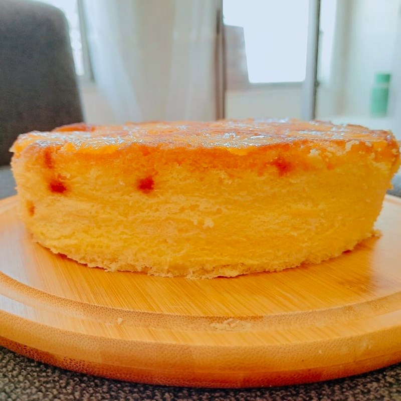 Step 5 Baking the cake for the orange caramel sponge cake