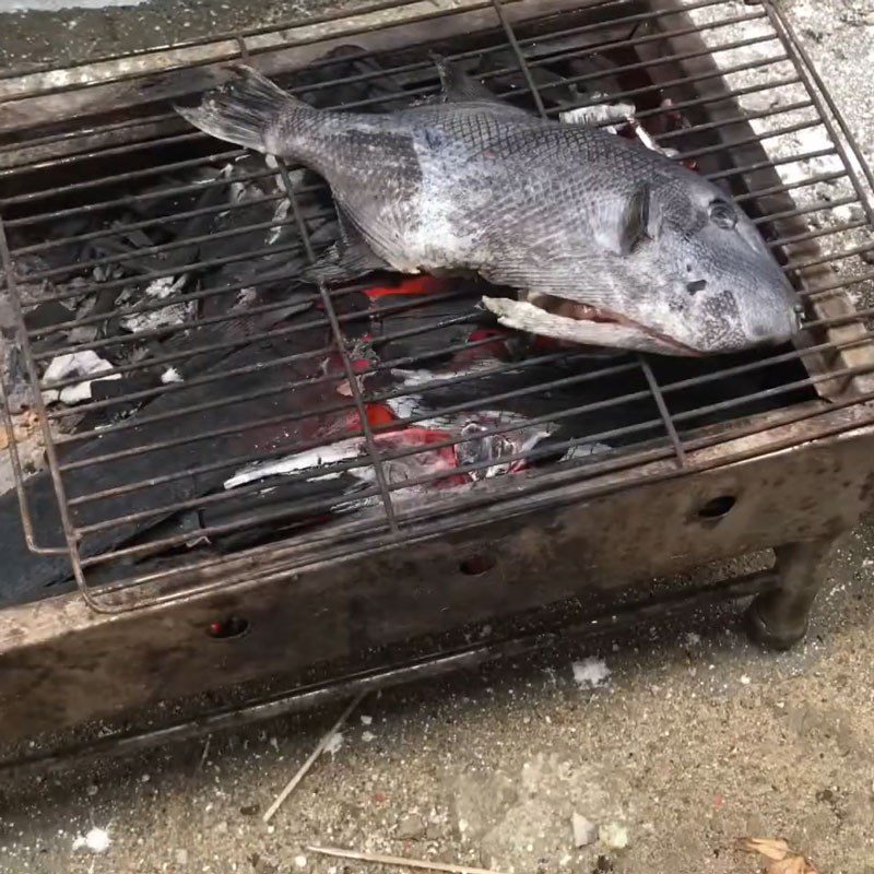 Step 2 Grill fish Grilled cowfish
