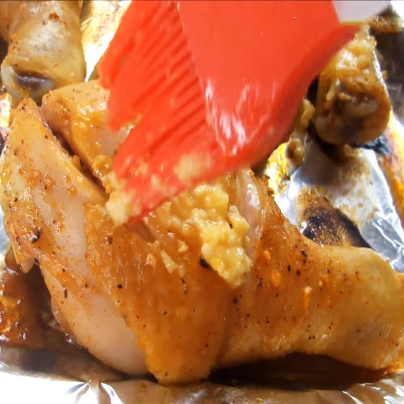 Step 3 Grilling chicken Garlic butter grilled chicken thigh