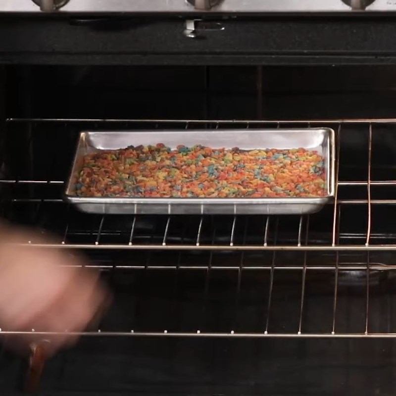 Step 1 Roasting the cereal Cereal Ice Cream Bars