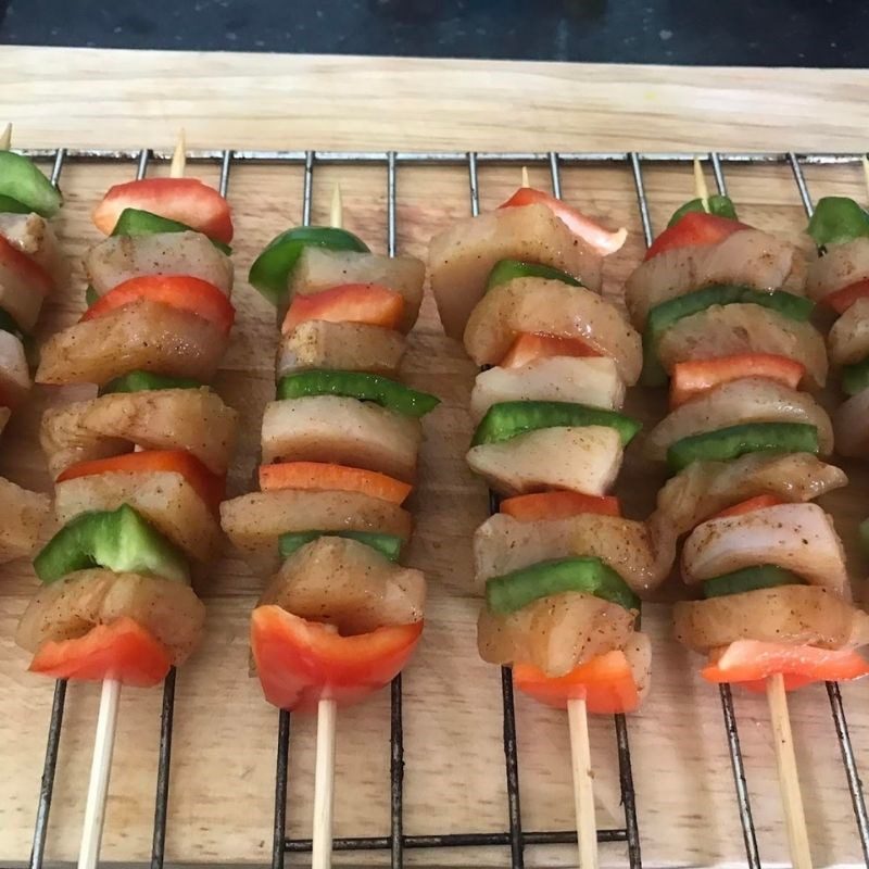 Step 3 Grill the chicken Grilled chicken skewers