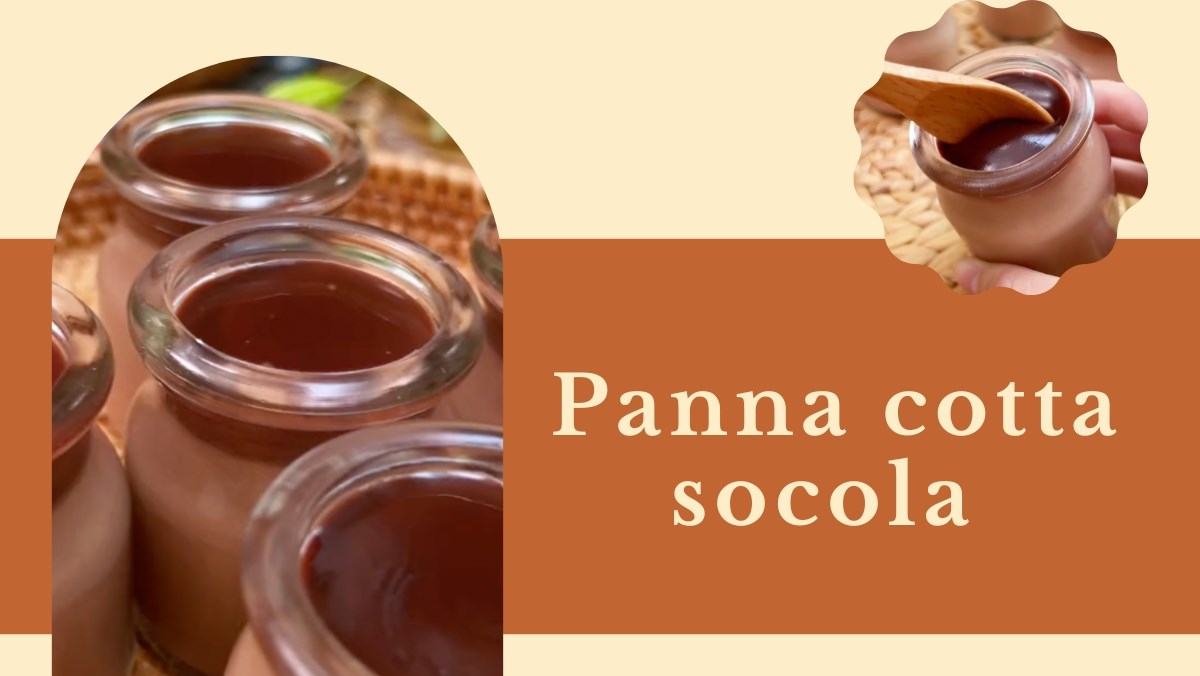 Chocolate panna cotta (Recipe from the TikTok channel Cooking with TasteVN)