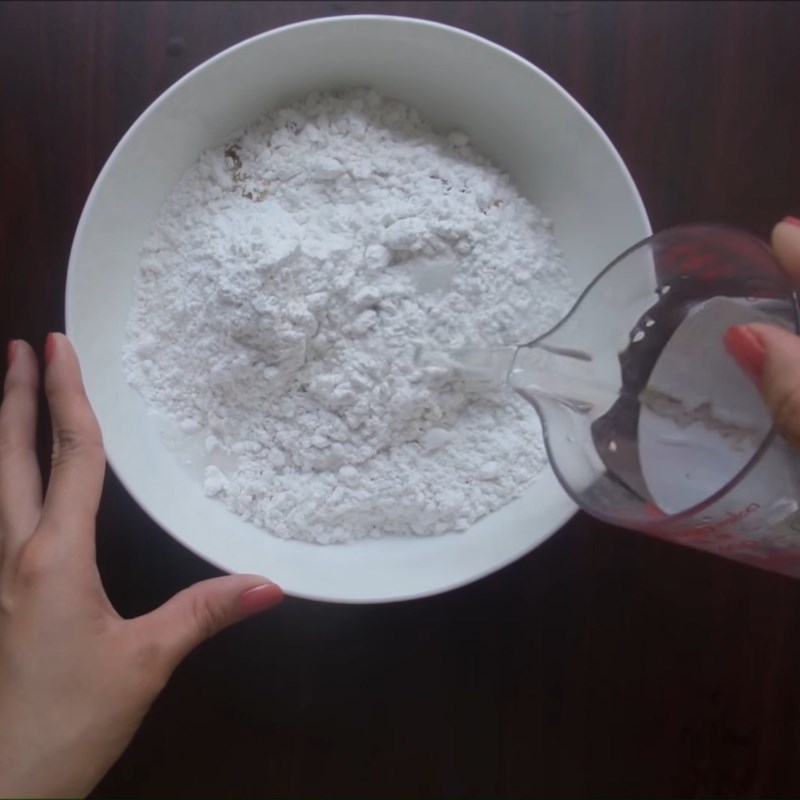 Step 1 Mixing the Dough for Cheese Rice Cake
