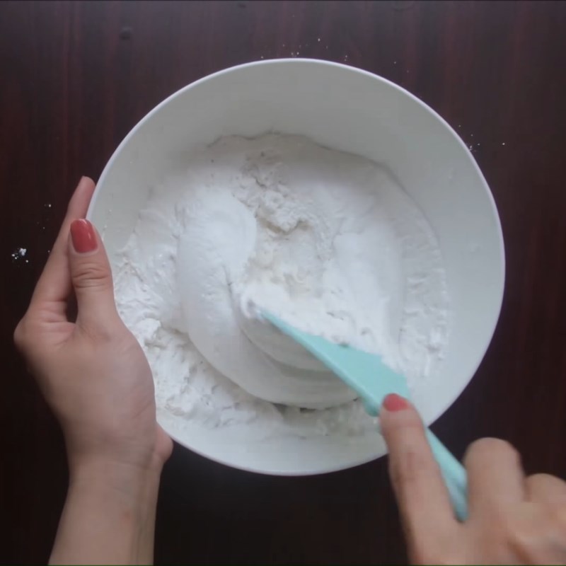 Step 1 Mixing the Dough for Cheese Rice Cake