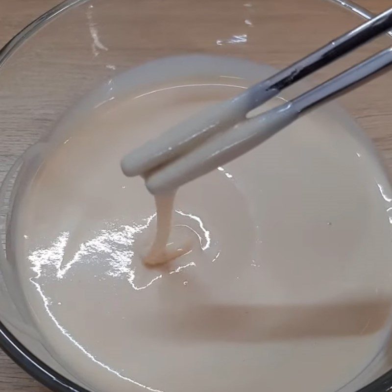 Step 3 Mixing the batter for frying Potato cheese balls
