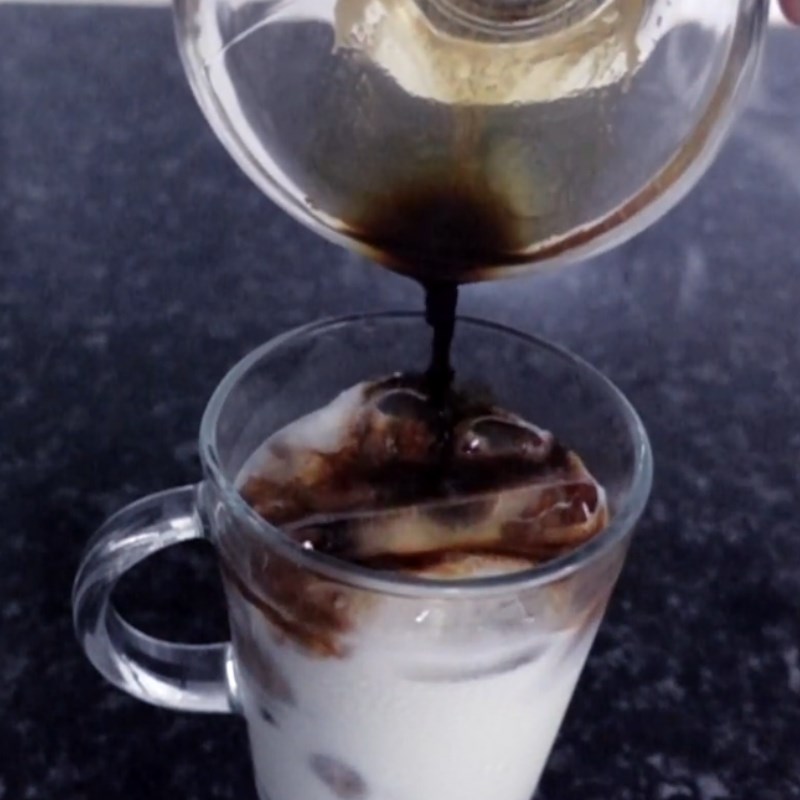 Step 2 Brew coffee with milk and honey Milk honey coffee